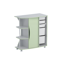 Стеллаж левый Робик 001 (серый/фисташковый)  - «globural.ru» - Серов