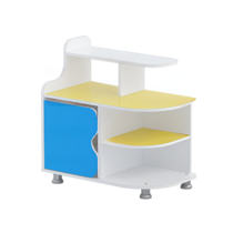 Тумба для пособий (белый/желтый/синий) - «globural.ru» - Серов