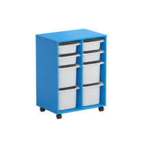 Тумба мобильная для пособий (синий) - «globural.ru» - Серов