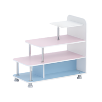 Стеллаж для пособий 4 (белый/зефир/прибрежный синий)  - «globural.ru» - Серов