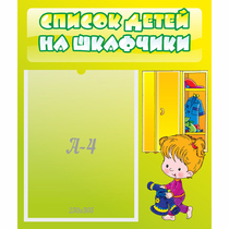 Стенд "Список детей на шкафчики" №5 - «globural.ru» - Серов