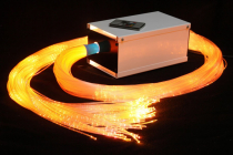 Пучок фибероптических волокон с боковым точечным свечением «Звёздный дождь» 100х2 м в комплекте с источником света - «globural.ru» - Серов