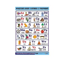 Таблица демонстрационная "Французский алфавит в картинках"(винил 100х140) - «globural.ru» - Серов