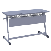 Парта двухместная Nomad V с полиуретановой кромкой регулируемая по высоте  - «globural.ru» - Серов