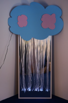 Зеркальное панно с фиброоптическими нитями «Разноцветный дождь» - «globural.ru» - Серов