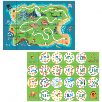 Тематическое поле-маршрутизатор «Остров/Слоги» для мини-робота Bee-Bot - «globural.ru» - Серов