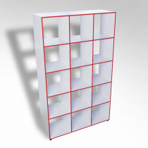 Шкаф открытый многосекционный ТР15 ЛДСП  - «globural.ru» - Серов