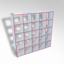 Шкаф открытый многосекционный ТР25 ЛДСП - «globural.ru» - Серов