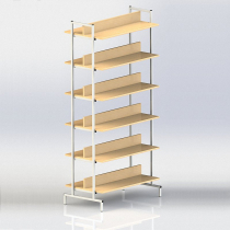 Стеллаж 2-сторонний на металлокаркасе - «globural.ru» - Серов