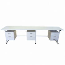 Стол 3-х тумбовый для лабораторных работ 2500*900*850 ЛДСП - «globural.ru» - Серов