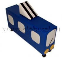 Напольная мягкая игрушка «Троллейбус» каталка - «globural.ru» - Серов