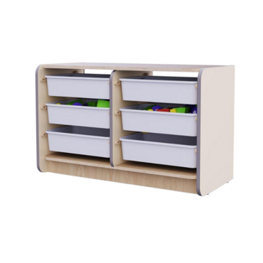 Двойной модуль для хранения игрушек из коллекции мебели «НЕГА» (цвет бежевый) - «globural.ru» - Серов