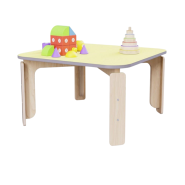 Квадратный растущий стол из коллекции «НЕГА» р.гр. 2-3 (цвет желтый) - «globural.ru» - Серов