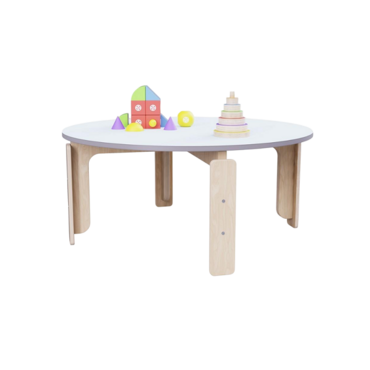 Круглый растущий стол из коллекции «НЕГА» р.гр. 0-1 (цвет голубой) - «globural.ru» - Серов