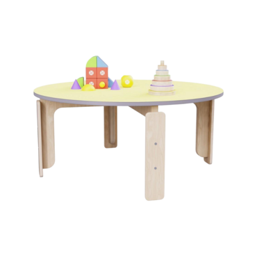 Круглый растущий стол из коллекции «НЕГА» р.гр. 2-3 (цвет желтый) - «globural.ru» - Серов