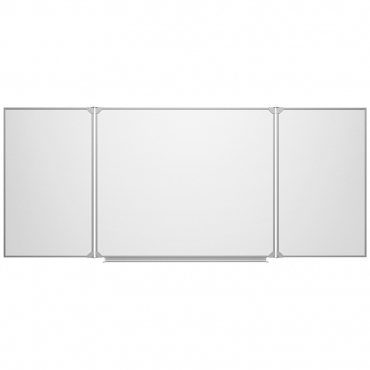 Доска магнитно-маркерная настенная трехэлементная белая полимерная - «globural.ru» - Серов