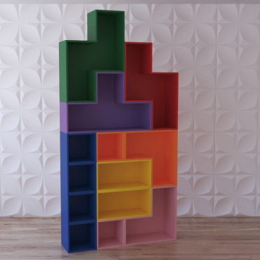 Стеллаж для игрушек "Цветная стройка" - «globural.ru» - Серов