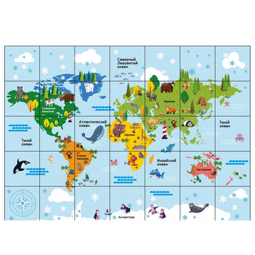 Коврик для логобота Пчелка "Карта Мира" - «globural.ru» - Серов