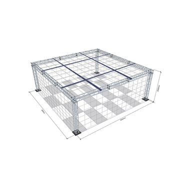 Огражденное пространство с защитной сеткой для безопасного пилотирования 8х8х3м  - «globural.ru» - Серов