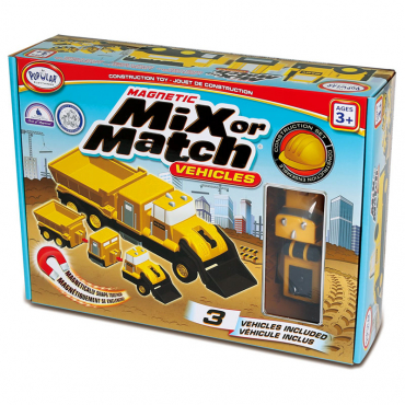 Магнитный конструктор Транспорт "Смешай и собери". Серия Строительная техника. Стартовый набор - «globural.ru» - Серов