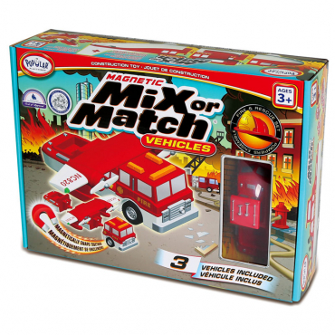 Магнитный конструктор Транспорт "Смешай и собери". Серия Пожарная и спасательная техника. Стартовый набор - «globural.ru» - Серов