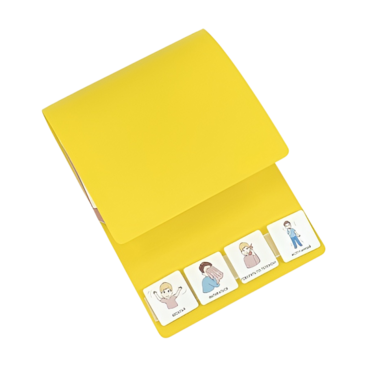 Коммуникативная книга с карточками PECS/ПЭКС (Маленькая, цвет желтый) - «globural.ru» - Серов