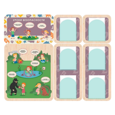 Информационный стенд «Уроки безопасности»  137.5 х 111 см - «globural.ru» - Серов