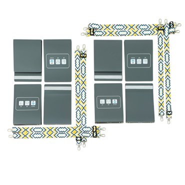 Комплект из 8 Коммуникативных книг с карточками PECS/ПЭКС (Большие, цвет серый) - «globural.ru» - Серов