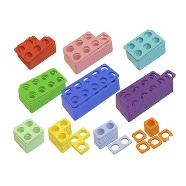 Нумирошка. Набор цветных пластиковых форм 100 штук по методике Нумикон - «globural.ru» - Серов