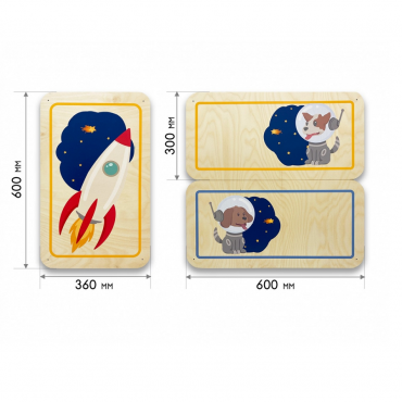 Набор стеновых панелей «Мы в Космосе - Белка и Стрелка» - «globural.ru» - Серов