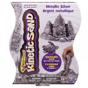 Кинетический песок металлик серебро 455 гр - «globural.ru» - Серов