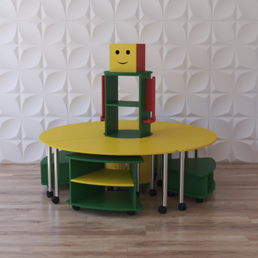 Модульный стеллаж "Весёлый робот" - «globural.ru» - Серов