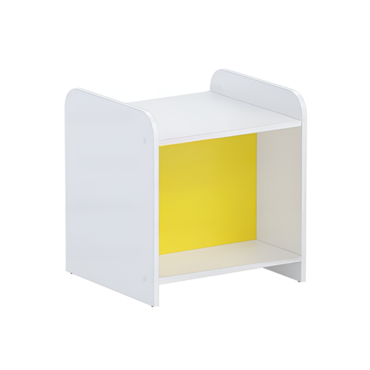 Стеллаж для пособий 6 (белый/желтый)  - «globural.ru» - Серов