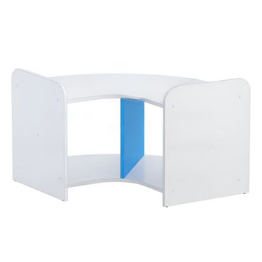 Стеллаж для пособий 7 (белый/синий)  - «globural.ru» - Серов