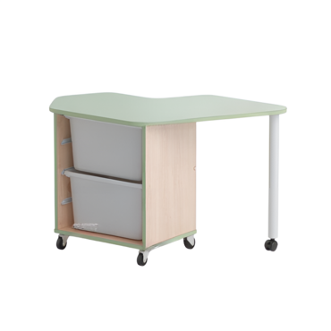 Стол детский правый Робик 002 (бук/фисташковый)  - «globural.ru» - Серов