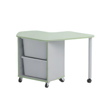 Стол детский правый Робик 002 (серый/фисташковый) - «globural.ru» - Серов