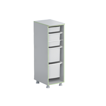 Стеллаж с лотками Робик 001 (серый) - «globural.ru» - Серов