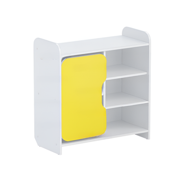 Тумба для игрушек и пособий "Росток 2" (белый/желтый) - «globural.ru» - Серов