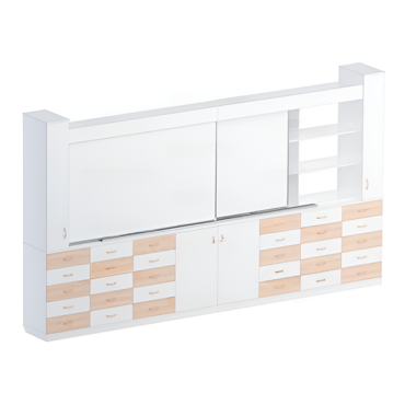 Раздвижная система аудиторных досок (бук/белый) - «globural.ru» - Серов