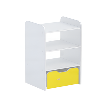 Стеллаж для пособий 5 (белый/желтый) - «globural.ru» - Серов