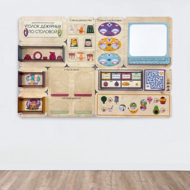Дидактическая настенная панель «Уголок дежурных по столовой» - «globural.ru» - Серов
