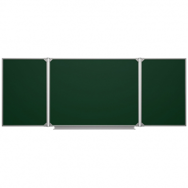 Меловая доска аудиторная трехэлементная магнитная зеленая полимерная 3000х1000 (меловая) - «globural.ru» - Серов