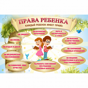 Стенд "Права ребенка" 1,5х1,0 - «globural.ru» - Серов