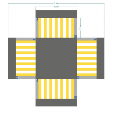 Имитация четырехстороннего перекрестка 5,5*4,5 м - «globural.ru» - Серов