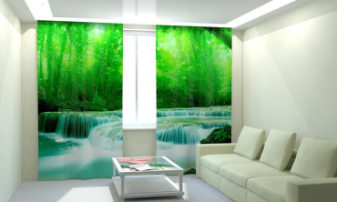 Комплект светонепроницаемых штор "Быстрая река" - «globural.ru» - Серов