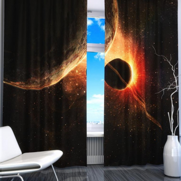 Комплект светонепроницаемых штор "Планеты" - «globural.ru» - Серов