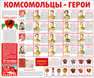 Тематический стенд "Комсомольцы-герои" - «globural.ru» - Серов