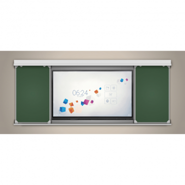 Многофункциональная раздвижная система аудиторных досок 75'' - «globural.ru» - Серов