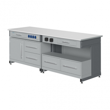 Стол лабораторный демонстрационный с электрическими розетками, автоматами аварийного отключения тока - «globural.ru» - Серов