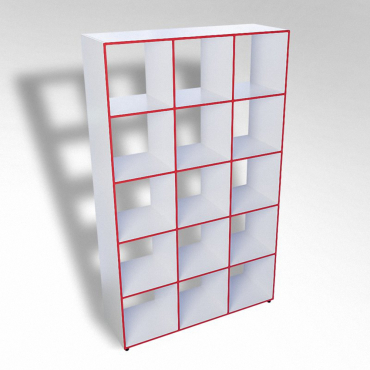 Шкаф открытый многосекционный ТР15 ЛДСП  - «globural.ru» - Серов